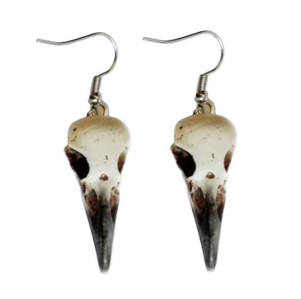 Raven Skull Earrings | Aesthetic Jewelry