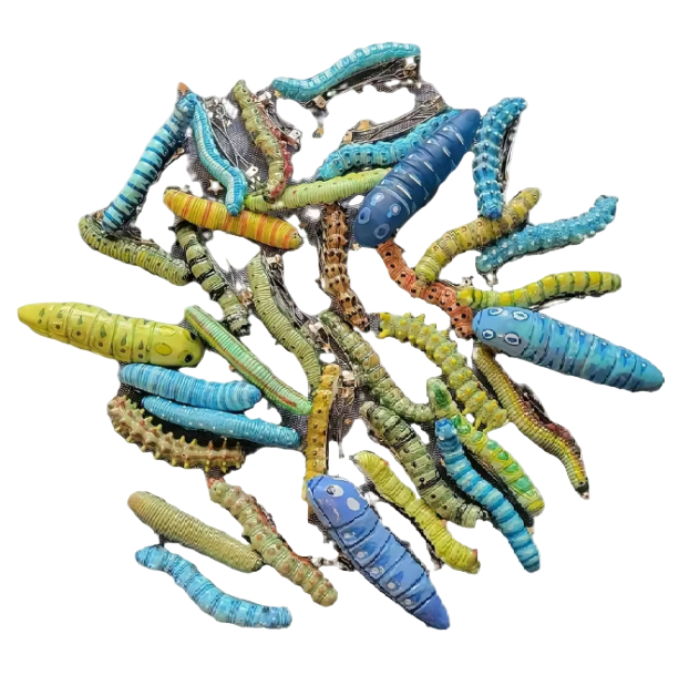 6pcs Worm Hair Clips | Aesthetic Accessories