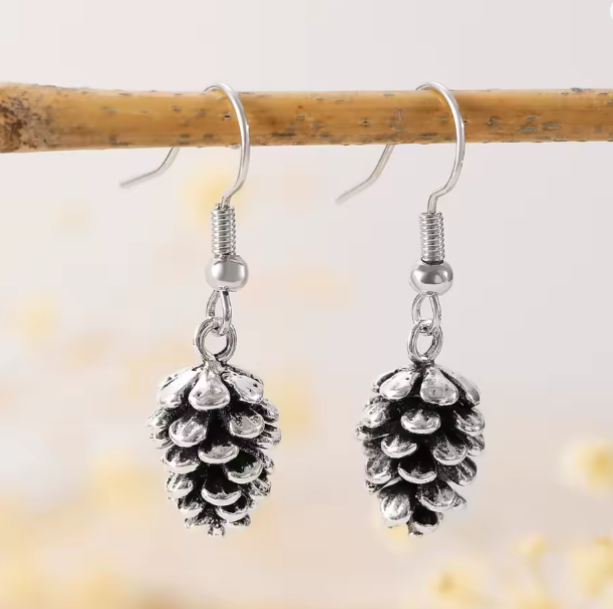 Pine Cone Earrings | Aesthetic Jewelry