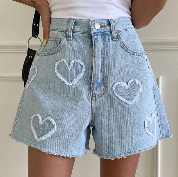 Summer Love Denim Shorts | Aesthetic Clothes