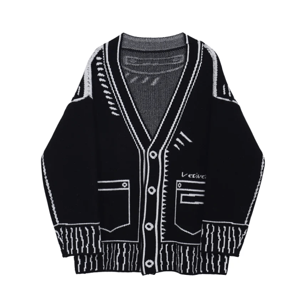 Contrast Graphic Sweater | Aesthetic Clothes
