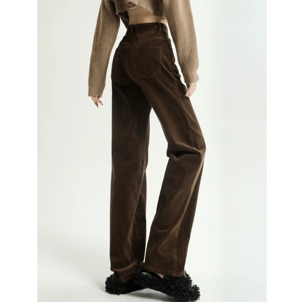 High Waist Corduroy Pants | Aesthetic Clothes