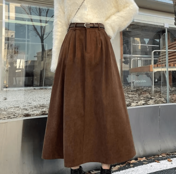Fall Corduroy Skirt | Aesthetic Clothes