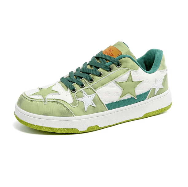 Green Star Aesthetic Sneakers | Aesthetic Shoes