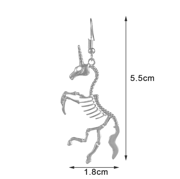 Unicorn Skeleton Earrings | Aesthetic Earrings