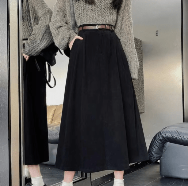 Fall Corduroy Skirt | Aesthetic Clothes