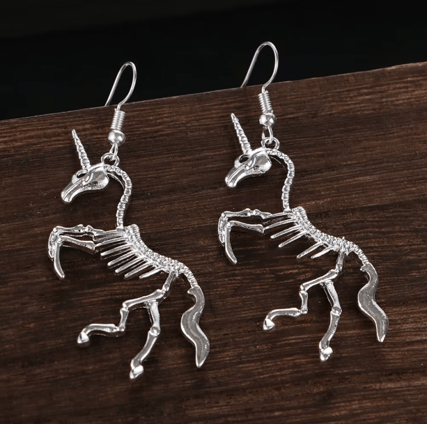 Unicorn Skeleton Earrings | Aesthetic Earrings