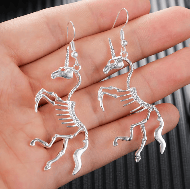 Unicorn Skeleton Earrings | Aesthetic Earrings