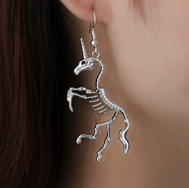 Unicorn Skeleton Earrings | Aesthetic Earrings