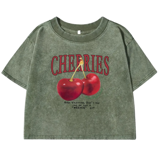 Vintage Cherry Crop Top | Aesthetic Clothes