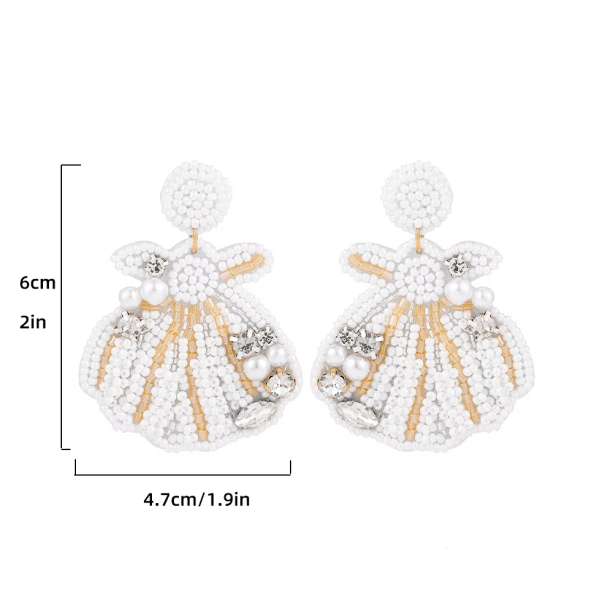 White Shell Earrings | Aesthetic Jewelry
