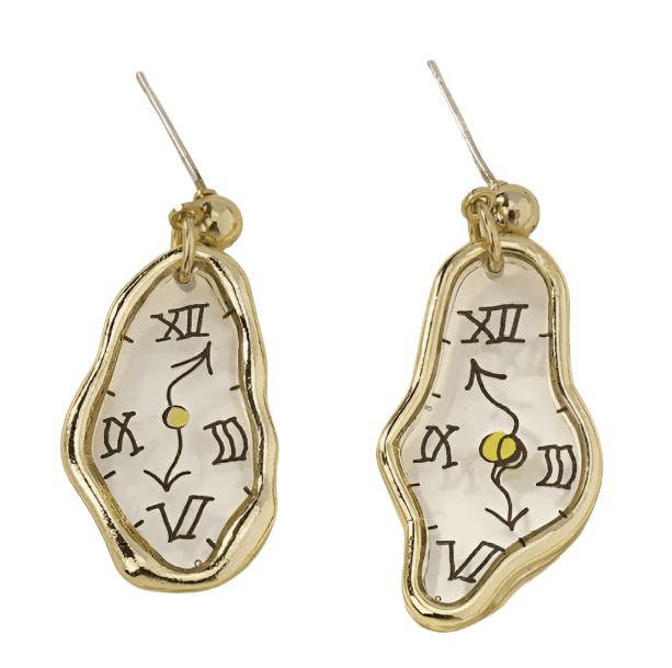 Melting Clock Earrings | Aesthetic Jewelry