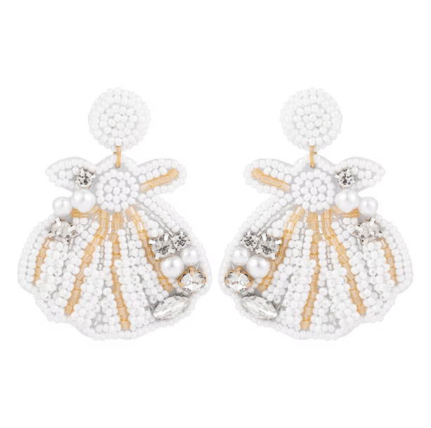 White Shell Earrings | Aesthetic Jewelry