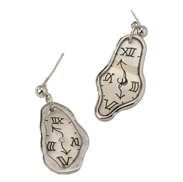Melting Clock Earrings | Aesthetic Jewelry