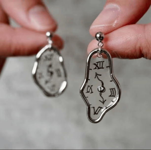 Melting Clock Earrings | Aesthetic Jewelry