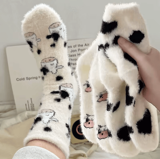 Fluffy Caw Socks | Aesthetic Socks
