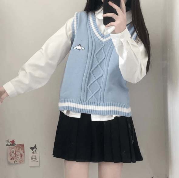 Kawaii Kuromi Vest Sweater | Kawaii Sweater
