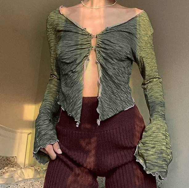 Goblincore Fairy Ruffles Top | Aesthetic Clothes