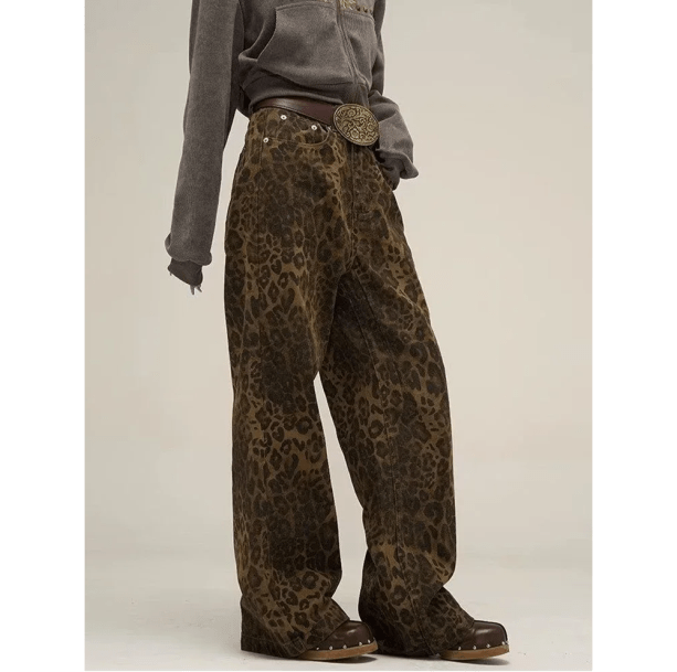 Leopard Print Loose Pants | Aesthetic Clothes