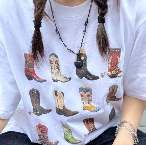 Cowboy Boots T-Shirt | Aesthetic T-Shirts