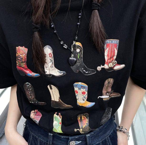 Cowboy Boots T-Shirt | Aesthetic T-Shirts