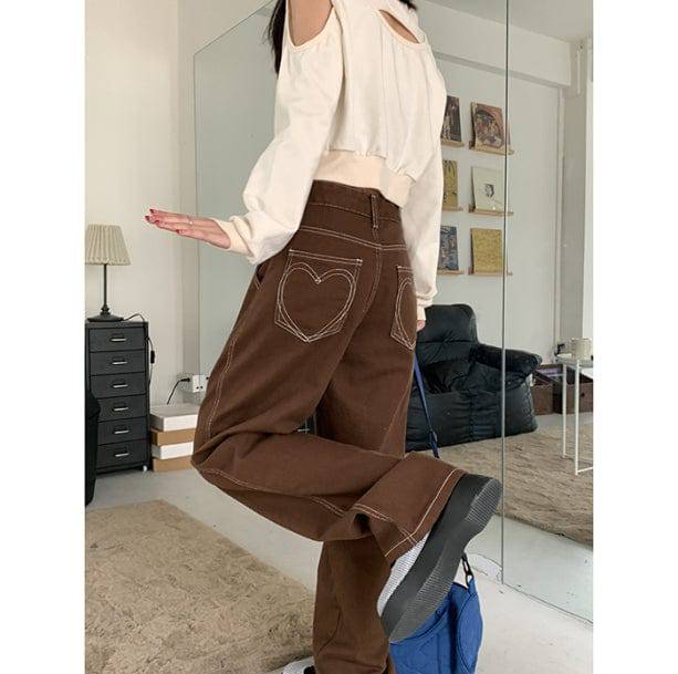 Vintage Heart Jeans - All Things Rainbow