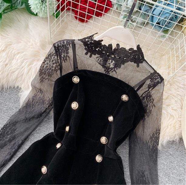Black Vintage Style Jumpsuit | Aesthetic Fashion