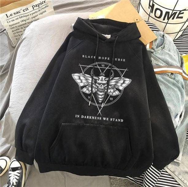 Aesthetic Grunge Hoodies | Death Moth Hoodie