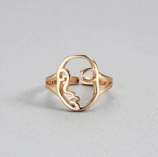 Vintage Style Face Ring - All Things Rainbow