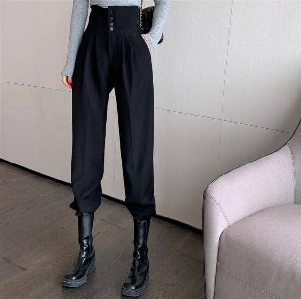 Old Money High Waist Pants | Aesthetic Clothing