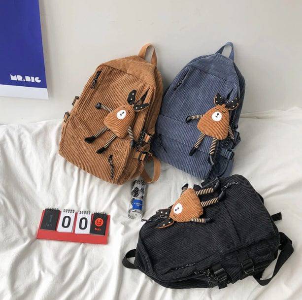 Classic Corduroy Backpack | Aesthetic Backpacks