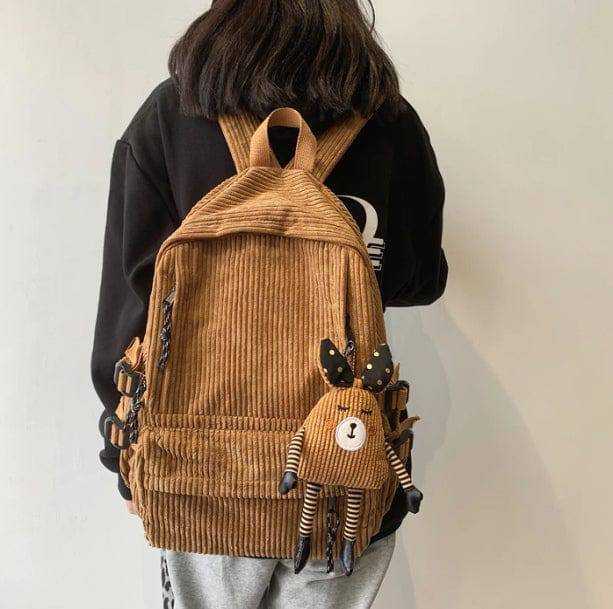 Classic Corduroy Backpack | Aesthetic Backpacks