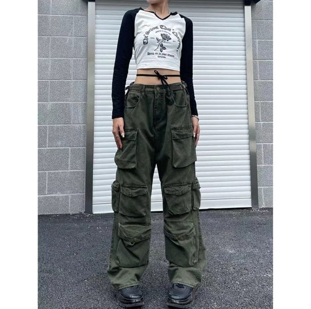Multi-Pocket Aesthetic Pants | Aesthetic Jeans