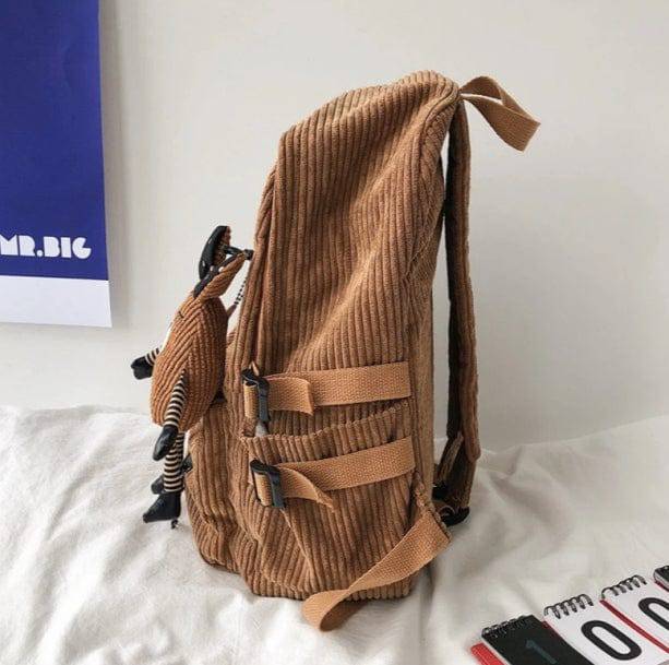 Classic Corduroy Backpack | Aesthetic Backpacks