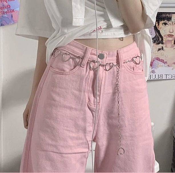 Pastel Pink Baggy Pants | Aesthetic Clothes