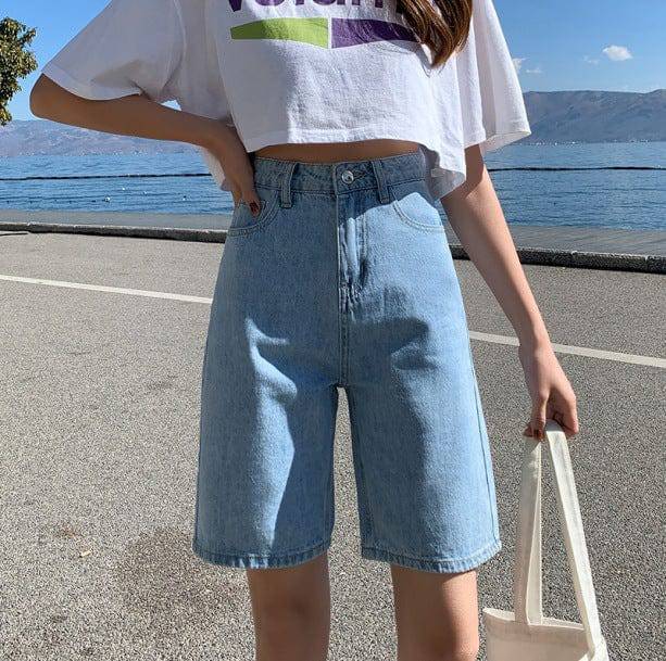 Retro Style Straight Leg Shorts - All Things Rainbow