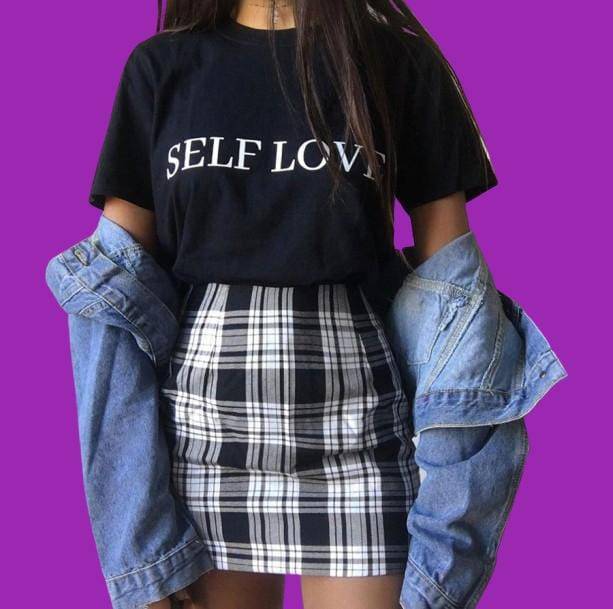 Black And White Plaid Mini Skirt | Aesthetic Skirt
