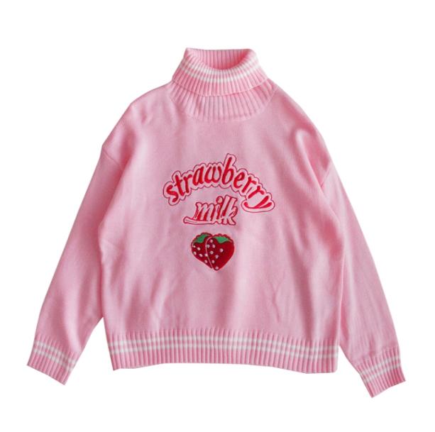 Strawberry Milk Sweater Kawaii Pastel Aesthetic Clothes All Things Rainbow