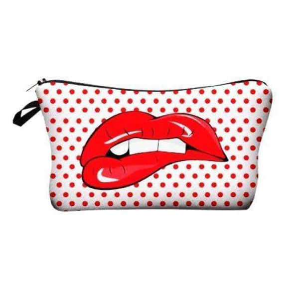 Red Lips Cosmetic Bag - All Things Rainbow