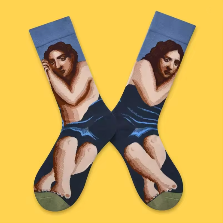 Classical Art Portrait Socks – Vintage Aesthetic Crew Socks