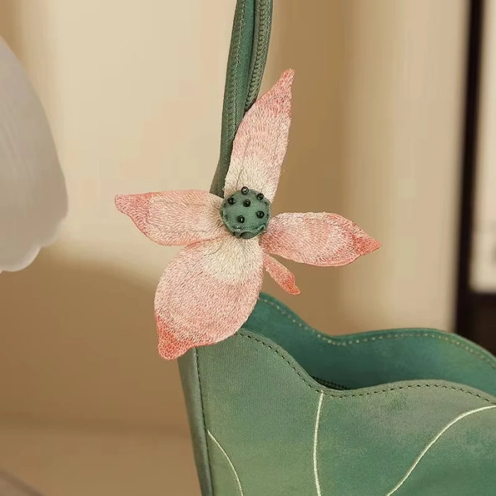 Green Fairycore Crossbody Bag – Green Lotus Aesthetic Bag