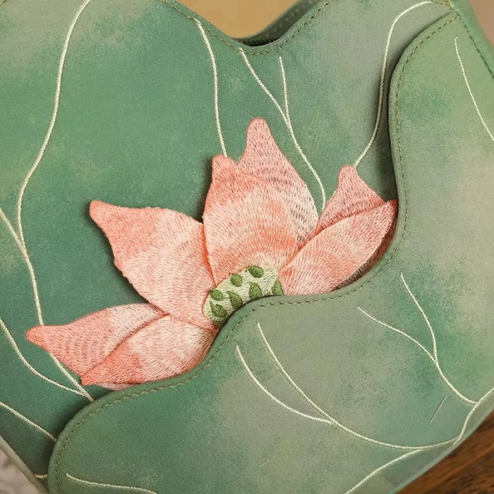 Green Fairycore Crossbody Bag – Green Lotus Aesthetic Bag