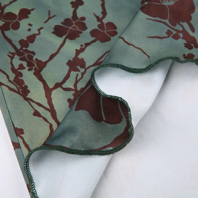 Fairy Grunge Floral Maxi Skirt – Sage Green Aesthetic Skirt