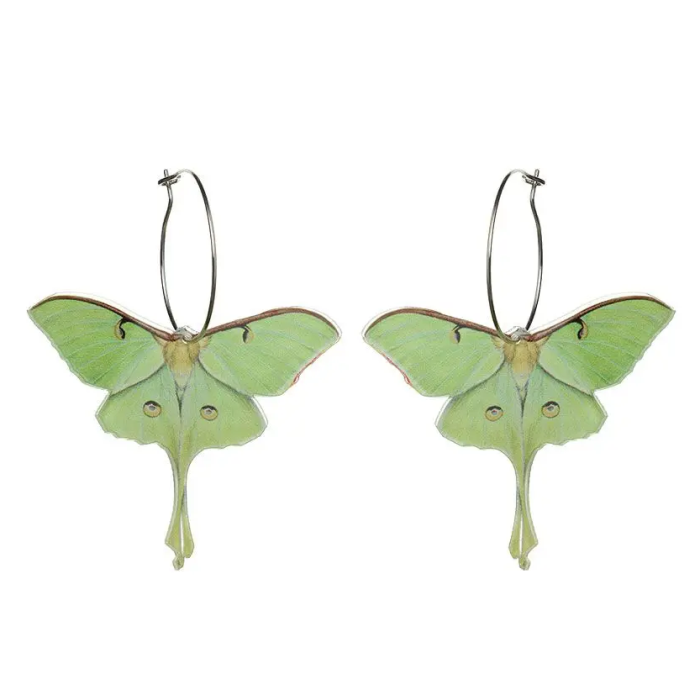 Green Fairycore Butterfly Earrings – Fairycore Outfit Accessory