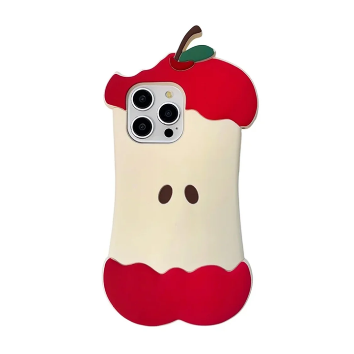 Cute Apple Core iPhone Case – 3D Quirky Aesthetic iPhone Case
