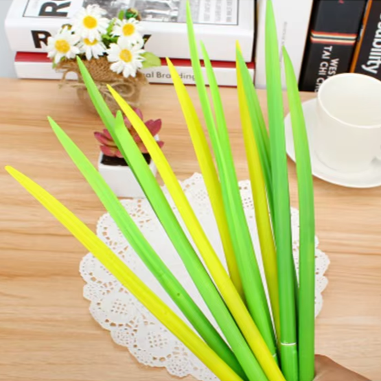 Set of 10 Green Grass Pens – Cute Kawaii Gel Pens