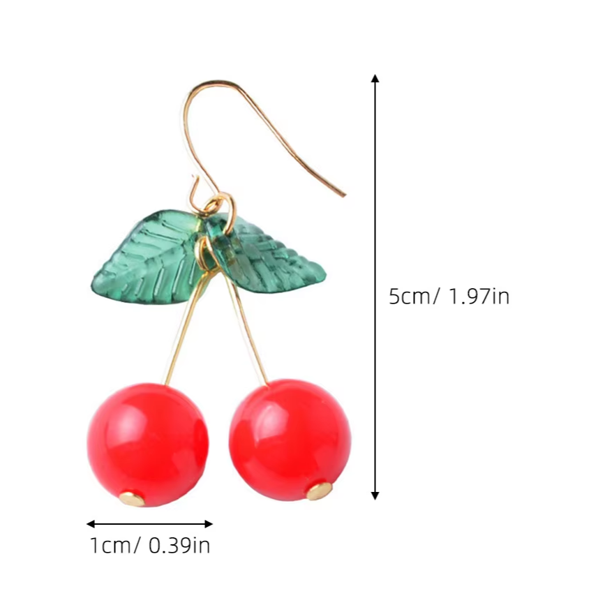 Cherry Earrings – Cute Y2K and Retro Aesthetic Jewelry