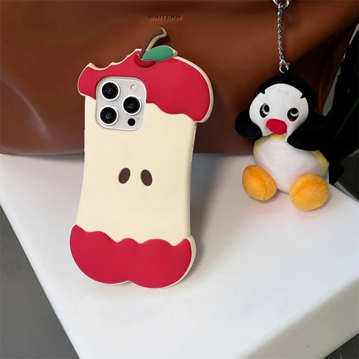 Cute Apple Core iPhone Case – 3D Quirky Aesthetic iPhone Case