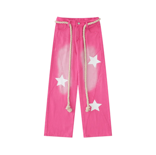 Y2K Pink Blush Jeans - All Things Rainbow