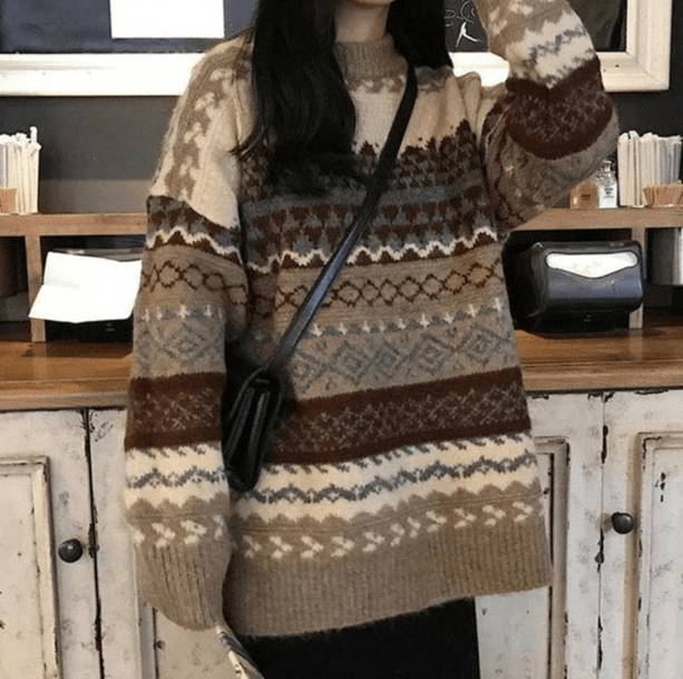 Fall Grandma Sweater - All Things Rainbow